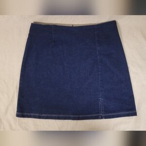Vintage Y2k Denim Jean Skirt size large junior Mini Retro Americana